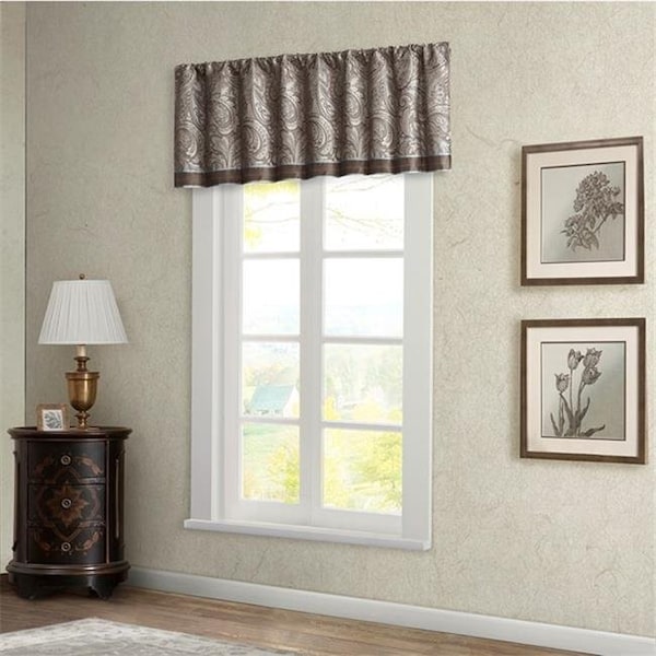 Madison Park Madison Park MP41-1456 Aubrey Jacquard Window Valance; Blue MP41-1456 - main